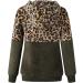 Bigfanshu Women's Tops Leopard Patchwork Long Sleeve Sweatshirt Pullover Shirt Blouse Green - Buy Online on GoSupps.com