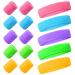 15 pieces of sweat band set 80s neon welding ligament wrist sport elastic with 10 pieces of bracelets for women men basketball tennis gym carnival (5 color)