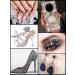 EBANKU Nail Art Rhinestones Set with Pick Up Tweezers - 10 Boxes of Nail Studs, Gems, and Diamonds for Nail Art Decoration - Buy Online on GoSupps.com