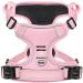 Heele dog crockery no-pull dog harness breast dishes for medium-sized dogs softly breathable interpretable reflective dog harness Anti pull with padded handle pink XL XL uni-pink