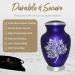 Purple Cremation Urn with Velvet Bag - Large Memorial Ashes Urn for Male & Female - Honour Your Loved One with this Rose Urn for Ashes - Buy Online on GoSupps.com