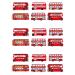 18 Stand Up London Bus Themed Edible Wafer Paper Cake Toppers Decorations