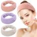 Chuangdi 3 Pieces Microfiber Headbands Spa Facial Headbands Elastic Soft Makeup Hair Bands Head Wrap for Women Girls Sports Yoga Shower Washing Face