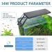 Hygger Clip On 24/7 LED Aquarium Light | 14W Sunrise-Daylight-Moonlight Modes | Adjustable Timer & Brightness | 7 Colors | for Planted Fish Tank - Buy Online on GoSupps.com