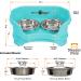 Neater Feeder Deluxe for Cats - Mess-Proof Elevated Bowls - Stainless Steel Stand (Aquamarine) - Buy Online on GoSupps.com