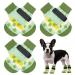 Kuoser dog socks 3 pairs of dog socks anti-slip dog socks paw protection dog shoes Pfot protection Suitable for use on hardwood floors in the interior green M (6-pack) green