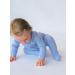DreamBuy Ribbed Cotton Baby Sleepsuits 3-6 Months | Zip Up, Footed/Footless | Unisex Newborn Clothes in Powder Blue - Buy Online on GoSupps.com