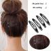 24 Pcs Black Snap Hair Clips - Metal No-slip Barrettes for Women and Girls - Small Hair Clips for Makeup Styling - Oval Clips - Buy Online on GoSupps.com