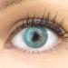Glamlens Venice Blue blue + container |Very strongly covering natural blue contact lenses colored |Colored silicone hydrogel |1 pair (2 pieces) |Dia 14.00 |Without starch