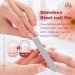 Scalewbin 6 Pieces Stainless Steel Nail File Double-Sided Diamond Nail File Metal Nail File Manicure File for Family and Travel - Buy Online on GoSupps.com