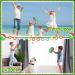 Vinsot Kids Toss and Catch Game Set - 40 Paddles, 20 Balls - Outdoor Beach Sports Game for Kids and Adults - Pink Green Blue - Buy Online on GoSupps.com