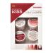 KISS Salon Dip Color System Powder Palettes Set Rose Garden' 4 Acrylic Strength Dip Powders: Nude Pink Red & Gold 4 Pack