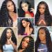 22 Inch Deep Wave Lace Front Human Hair Wig for Black Women - 150% Density Brazilian Virgin Hair, Pre Plucked with Baby Hair - Natural Color - Buy Online on GoSupps.com