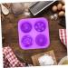 OUNONA Silcone Molds 7 Pcs Handmade Soap Mold Silicone Soap Cajas para Handmade Silicone Mould Silicone Tools Silicone Rose Mold Silicone 4- Hole Purple Silica Gel Chocolate Flower Model 3X16.6X16.6CMx7pcs - Buy Online on GoSupps.com