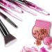 Duaiu 15-Piece Makeup Brush Set - High-Quality Synthetic Bristles & Crystal Handle - Kabuki Foundation Face Lip Eye Brushes - Professional with Starry Gift Box (Purple Violet) - International Shipping - Buy Online on GoSupps.com