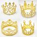 4 Pieces Crown Cake Topper Mini Tiara Birthday Cake Topper Gold Crystal Pearl Wedding Cake Crown Topper for Birthday Party Wedding Cake Decoration - Buy Online on GoSupps.com