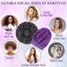 Satin Bonnet for Black Women - 2 Pcs Large Silk Sleep Caps with Buttons - Ideal for Curly, Long, or Braided Hair (Black+Purple) - Buy Online on GoSupps.com
