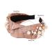 Ivyu Knotted Pearl Headbands for Women - Stylish No-Slip Hair Accessories in Black, Pink & Gold | Cute Gifts for Girls - Buy Online on GoSupps.com