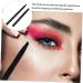 FRCOLOR Retractable Eyebrow Brush Set - 6 Pcs Angled Makeup Brushes & Mini Eyeliner Tool | Travel-Friendly Cosmetic Brushes in Black - Buy Online on GoSupps.com