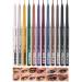 Dtaigou Gel eyeliner eyeliner pen - Set of 12 colored eyeliner pencils - Long-lasting eye makeup cosmetic set eyebrow and lip pencil pen