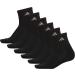 adidas Women's Athletic Cushioned Quarter Socks (6-Pair) - Black/Aluminum - Medium Size - Buy Online on GoSupps.com