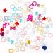 WLLHYF 480 Pcs 3D Nail Charms Assorted Colorful Multi Shapes Pearl Charms Heart Flower Bow Star Mixed Applique Cute Hollow Beads Manicure Decoration for Nail Art DIY Crafts Jewelry Accessories