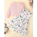 Puseky Toddler Baby Girls Floral Print Dress and Cardigan Set | Sleeveless Outfit for Baby Girl | 2Pcs Set | 2-3 Years | Pink - Buy Online on GoSupps.com