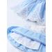 LZH Baby Girls Lace Dress Bowknot Flower Pageant Baptism Tutu Gown 12-18 Months Light Blue - Buy Online on GoSupps.com