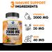 Vitamin C 2000mg with Zinc 40mg + Rose Hips Extract | Immune Support Booster for Adults | Vegan, Non-GMO | 120 Capsules - Buy Online on GoSupps.com