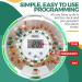 28-Day Automatic Pill Dispenser with LCD Display - Secure Key Lock Medication Organizer for Seniors with Reminder Alarm - Buy Online on GoSupps.com