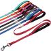 Vivaglory traffic handle dog leash dog leash with two padded handles strong reflective & metal hook training lines for dogs red 1.5 m x 1.4 cm red