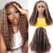 ISEE 22 Ombre Highlight Lace Front Wig - Human Hair, Pre Plucked, Kinky Curly, 180% Density - Buy Online on GoSupps.com