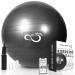 Live Infinitely Exercise Ball (55cm-95cm) Extra Thick Professional Grade Balance & Stability Ball- Anti Burst Tested Supports 2200lbs- Includes Hand Pump & Workout Guide Access Black 95 cm
