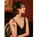 BABEYOND 1920s Vintage Headband Roaring 20s Flapper Headpiece with Feather 1920s Great Gatsby Costume Accesories (Black-2) - Buy Online on GoSupps.com
