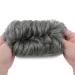 Silk-Co Hair Part with Rubber Band - Wavy Soft Dutt Hair Extensions | 45g Dark Gray Curly Messy Bun Updos - Buy Online on GoSupps.com