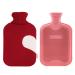 HomeTop Premium 2 Liter Classic Rubber Hot Water Bottle w/Warm Heart Knit Cover (2L, Wine/Light Red) Wine 2 Liter