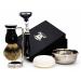 Haryali London Men's Shaving Set 3-Edge Razor with Badger Brush Stand Soap and Bowl 5 Piece Set