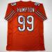 Autographed/Signed Dan Hampton HOF 2002 Chicago Orange Football Jersey Beckett BAS COA