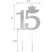 Number 15 Quinceanera Rhinestone Princess Crown Monogram Cake Topper - Sweet 15th Birthday Party (Silver) - Buy Online on GoSupps.com