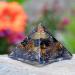 Orgonite Crystal Triple Protection Pyramid | Black Tourmaline Tiger Eye & Hematite | Flower of Life for Luck & Prosperity | International Shipping - Buy Online on GoSupps.com