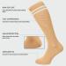 360 RELIEF - Flight Compression Socks Supports | Blood Circulation Travel Work S-M 3Pairs-Beige with 2 White lines - Buy Online on GoSupps.com