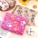 Pedgot Fluffy Dog Blankets with Paw Print - Set of 4 | Soft & Warm Pet Throw Blankets for Small Dogs & Cats | Brown/White/Pink | 24 x 16 & 30 x 20 Inches - Buy Online on GoSupps.com