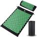 Acupressure set Bellababy acupressure mat and acupressure pillow massage mat acupuncture mattress for massage & pain relief & stress relief relaxation stimulation and meditation (green) light green