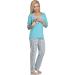 Be Mammy Nursing Pyjama Set | Turquoise | Size L | Comfortable Maternity Sleepwear - Buy Online on GoSupps.com
