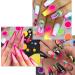 Duufin 24 Colors Nail Pigment Powder Set with 24 Eyeshadow Sticks - High-Gloss Fluorescent Glitter for Nail Art, Body, and Crafts - Buy Online on GoSupps.com