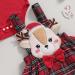 Baby Girl Christmas Outfit | My First Christmas Romper Set | Deer Plaid Suspender Skirt | 12-18 Months - Buy Online on GoSupps.com