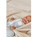 MORI Baby Unisex Clever Sleepsuit - Organic 2 Way Zipped Pyjama, Blue Stripe - 0 Month - Buy Online on GoSupps.com