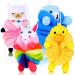 4 Pieces Animal Bath Loofahs Kids Body Loofahs Cartoon Shower Loofahs Cute Bath Sponges Pouf Body Scrubbers Mesh Loofah Sponges for Children Shower Baby Washing Exfoliating  4 Styles (Lovely Style)
