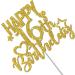 Tenhaisi Glitter Golden Happy 16th Birthday Cake Topper Sweet Sixteen Cake Topper - Kids 16th Birthday Party Decoration Age 16 Sign Cheers to 16 Years Birthday/Wedding Anniversary Party Supplies - Buy Online on GoSupps.com