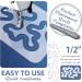 Acrylic Free Motion Quilting Template Ruler | Transparent 24x16x0.4 CM | Beginner-friendly Domestic Sewing Machine Quilting Tools - Buy Online on GoSupps.com